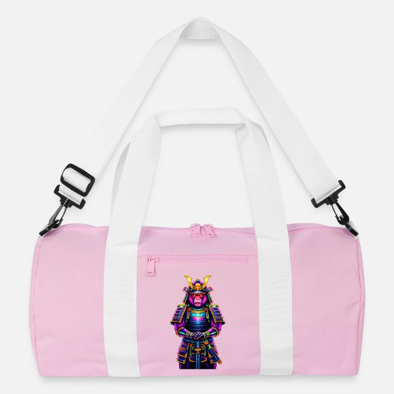 Neon-Samurai-Affe Japanisches Krieger-Tier Recycelte Duffel Bag