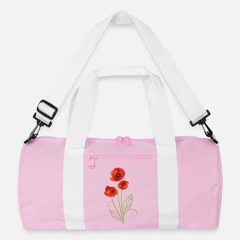 Rote Mohnblumen Mohn Sommer Recycelte Duffel Bag