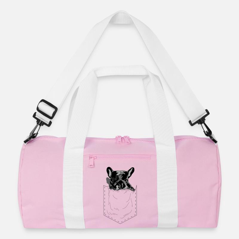 Frenchie Pocket Design Pop Art Style Recycled Duffel Bag
