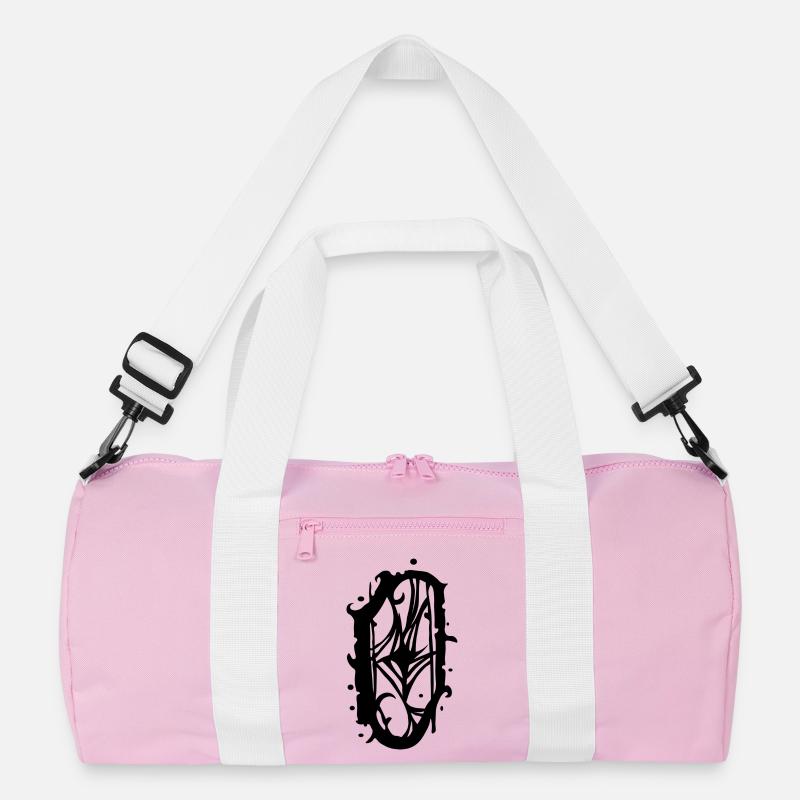 O - Recycelte Duffel Bag - Rosa/Weiß