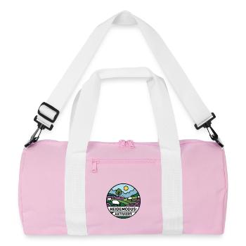 Lüneburger Heide Heidemodus Aktiviert  - Recycelte Duffel Bag - Rosa/Weiß - Vorne