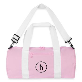 Barre en H - Sac de sport recyclé - rose/blanc - Devant
