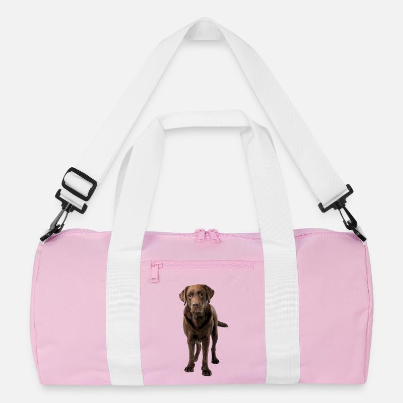 Brauner Labrador Comic Styl Recycelte Duffel Bag