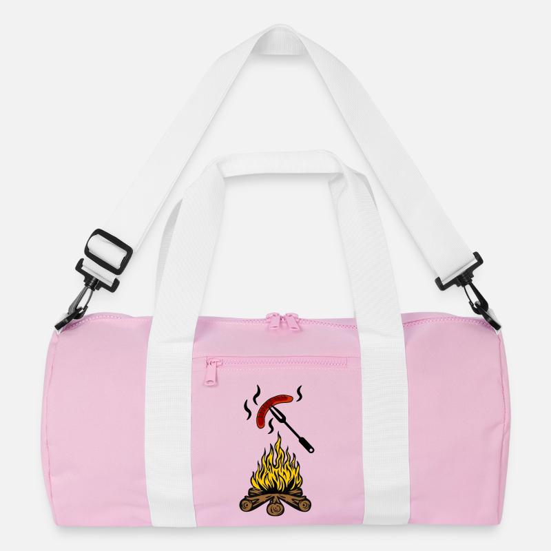 Lagerfeuer mit Bratwurst Recycelte Duffel Bag