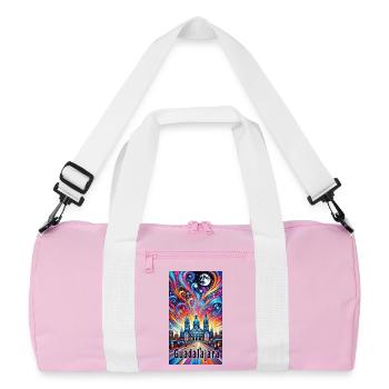 Guadalajara Mexico colorful design - Recycled Duffel Bag - pink/white - Front