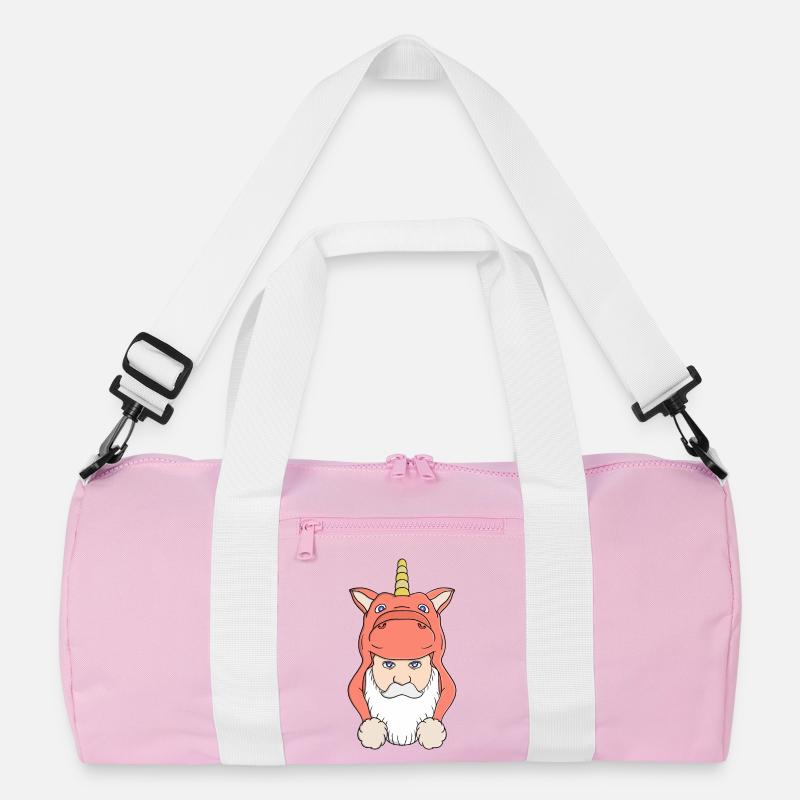 Grauhaarige bärtige Männer lieben Einhörner Recycelte Duffel Bag