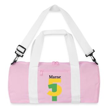 Marne - Sac de sport recyclé - rose/blanc - Devant