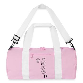 Basketball Slam Dunk - Recycled Duffel Bag - pink/white - Front