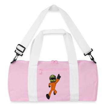 Rennfahrer  - Recycelte Duffel Bag - Rosa/Weiß - Vorne