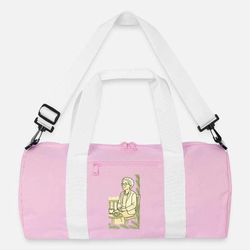 Großmutter Cafézeit am Tisch Recycelte Duffel Bag