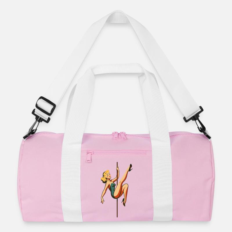 Pole Dance Poledancerin blond Retro 50er Geschenk Recycelte Duffel Bag