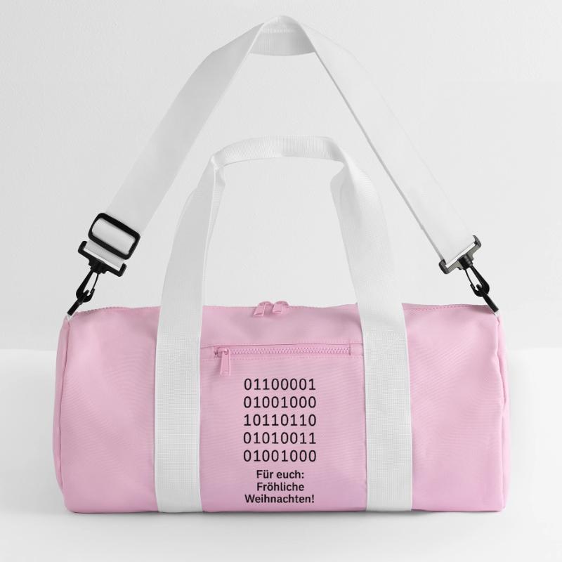Binary Code Christmas Magic Recycled Duffel Bag