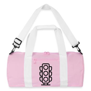 Traffic light - Recycled Duffel Bag - pink/white - Front