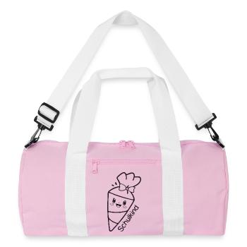 Écolier - joli cône d’école à colorier - Sac de sport recyclé - rose/blanc - Devant