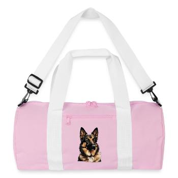 chien de berger - Sac de sport recyclé - rose/blanc - Devant