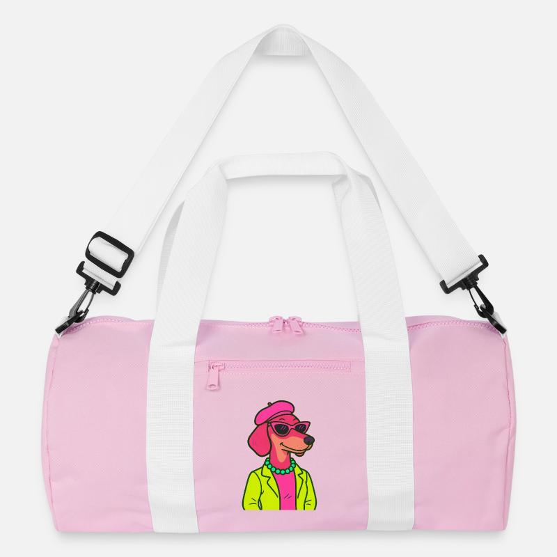 Neon Dackel Dame Recycelte Duffel Bag