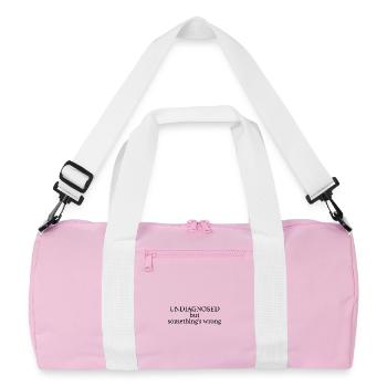 nicht diagnostiziert - Recycelte Duffel Bag - Rosa/Weiß - Vorne