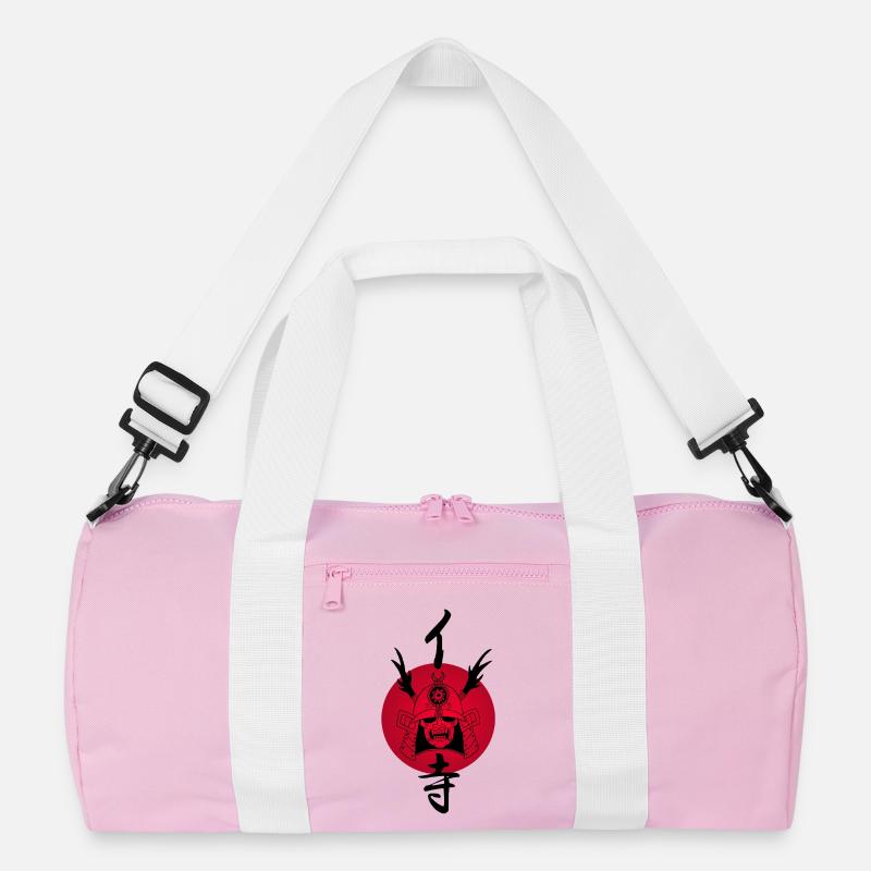 Schwarzer Samurai und Rote Sonne Recycelte Duffel Bag