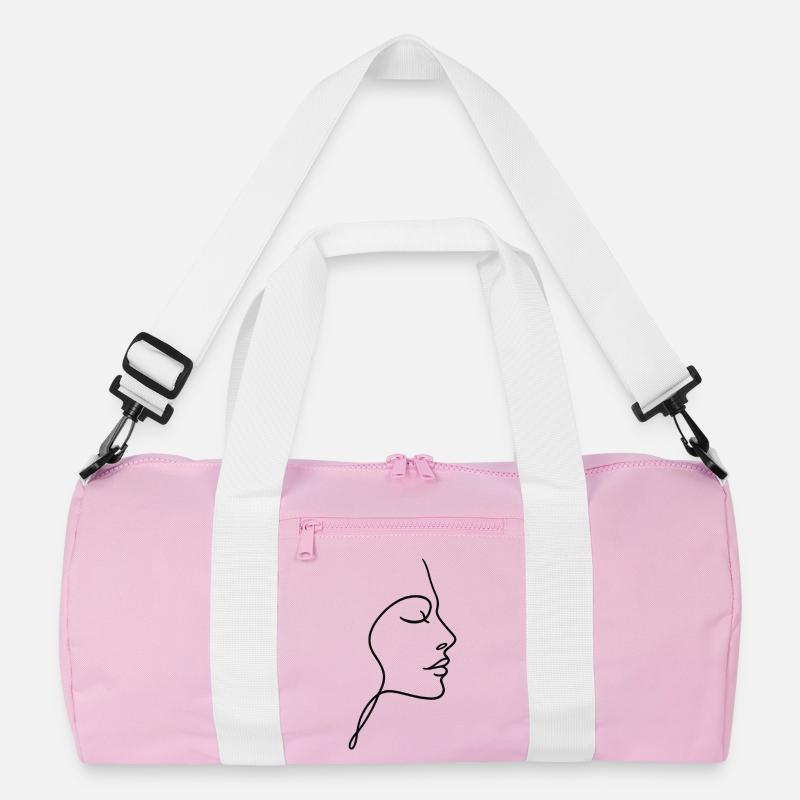 Line Face Silhouette Recycled Duffel Bag