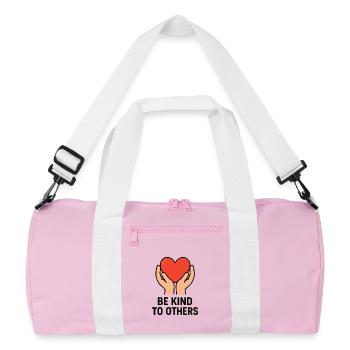 Mains tenant le cœur de bonté - Sac de sport recyclé - rose/blanc - Devant
