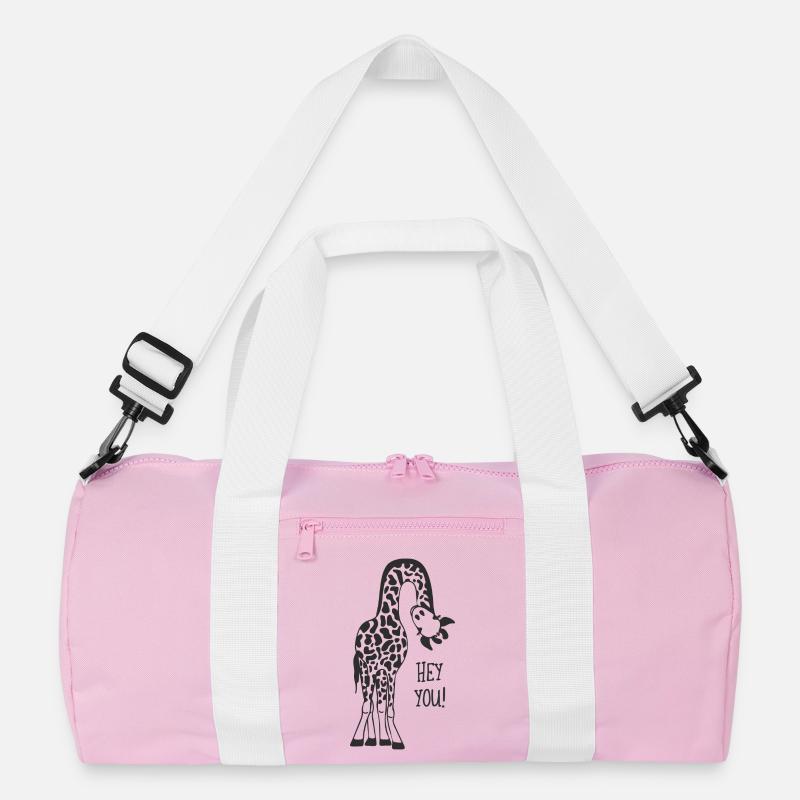 Giraffe calling Recycled Duffel Bag