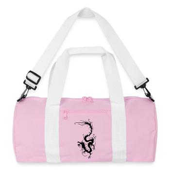 Black Smoke Dragon - Recycled Duffel Bag - pink/white - Front