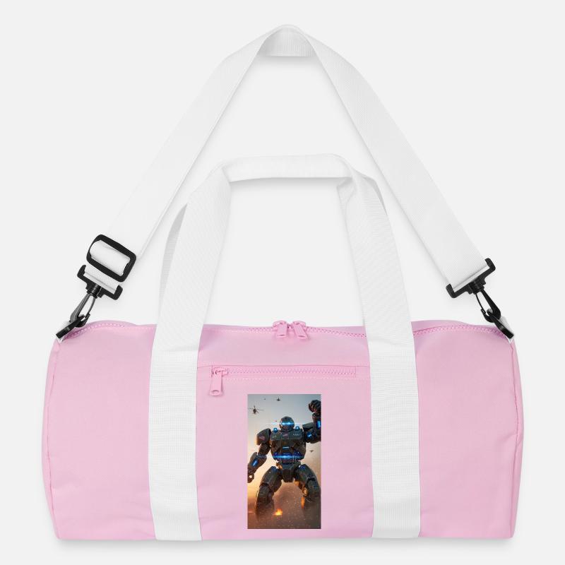 Eiserner Wächter-Mech Recycelte Duffel Bag