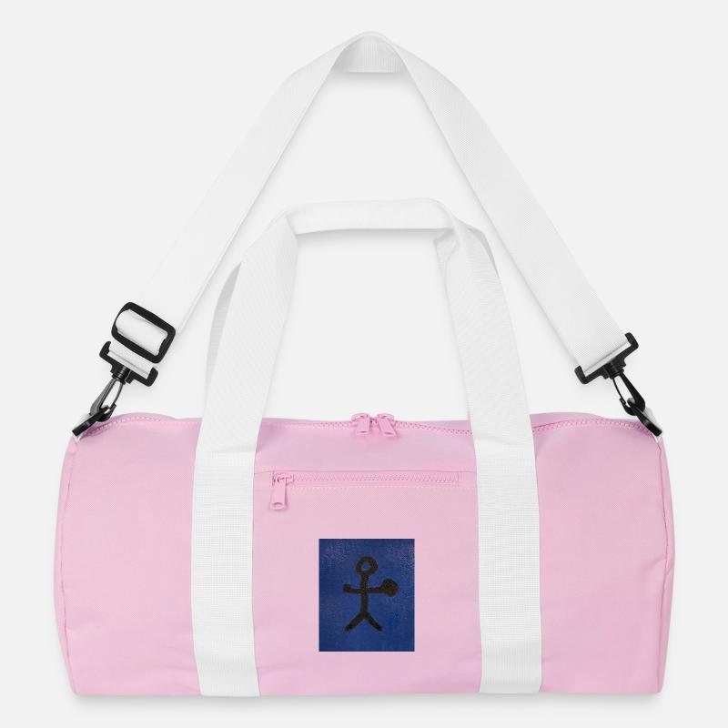 Schamane mit Trommel - Recycelte Duffel Bag - Rosa/Weiß