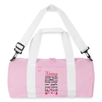 Writing auteur écrivain livre sort cadeau - Sac de sport recyclé - rose/blanc - Devant