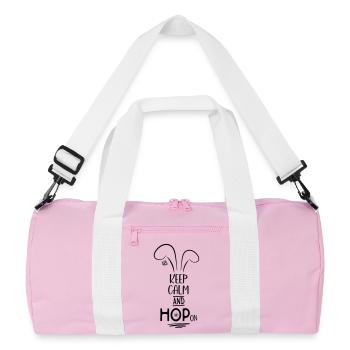 Ostern - Recycelte Duffel Bag - Rosa/Weiß - Vorne
