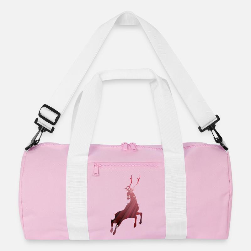 Umriss eines springenden Hirsches Recycelte Duffel Bag