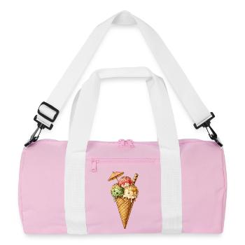 Bunte Eiscreme mit Streuseln – Sommer Genuss - Recycled Duffel Bag - pink/white - Front