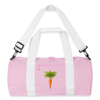 Illustration de légumes naturels à la carotte fraîche - Sac de sport recyclé - rose/blanc - Devant