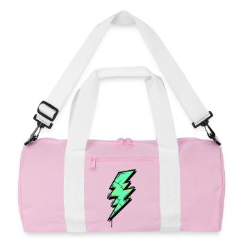 Lightning Style Lightning Abstract - Recycled Duffel Bag - pink/white - Front