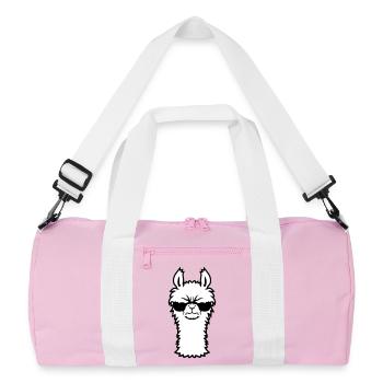 Lama Lunettes de soleil Angry Cool Furry Alpaga Sour - Sac de sport recyclé - rose/blanc - Devant