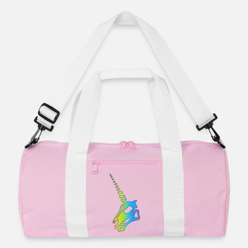 Regenbogen Einhorn Schädel Recycelte Duffel Bag