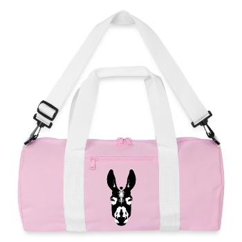 Donkey / Head - Recycled Duffel Bag - pink/white - Front