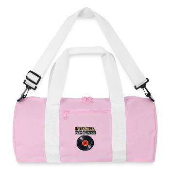 If It's Nice Play It Twice - Recycled Duffel Bag - pink/white - Front