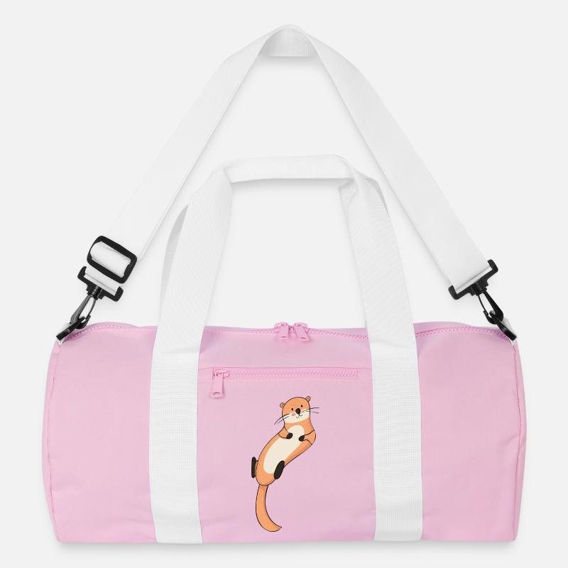 Otter - Recycelte Duffel Bag - Rosa/Weiß