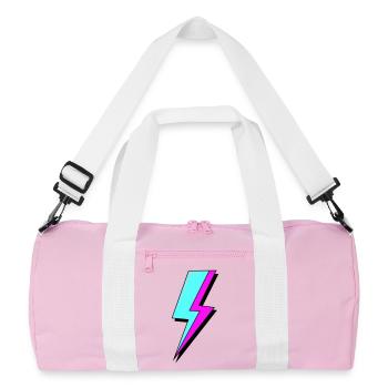 Psychedelic Neon Lightning - Recycled Duffel Bag - pink/white - Front