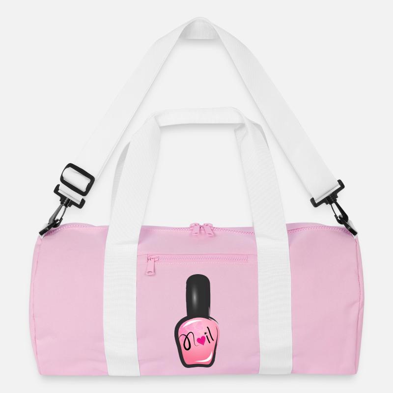 rosa Nagellack im Graffiti Stil mit Herz Recycelte Duffel Bag