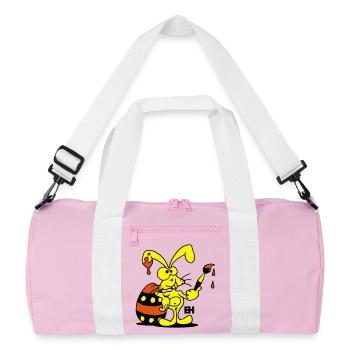 Lapin de Pâques - Sac de sport recyclé - rose/blanc - Devant
