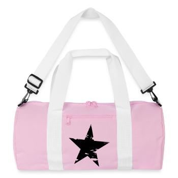 Stern - Recycelte Duffel Bag - Rosa/Weiß - Vorne