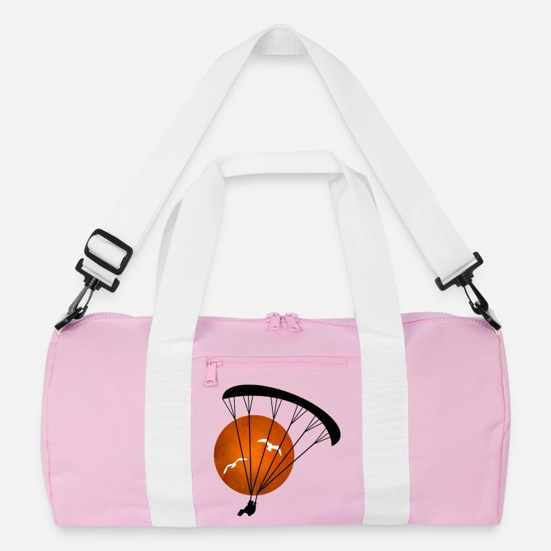 Sunset Paragliding Silhouette Recycled Duffel Bag