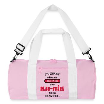 Belle Beau-Frère / Belle-Sœur / Beau Frere / Belle - Sac de sport recyclé - rose/blanc - Devant
