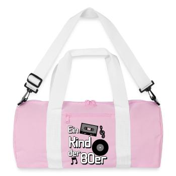 80s Party Retro Fun Shirt, un enfant des années 80(25) - Sac de sport recyclé - rose/blanc - Devant
