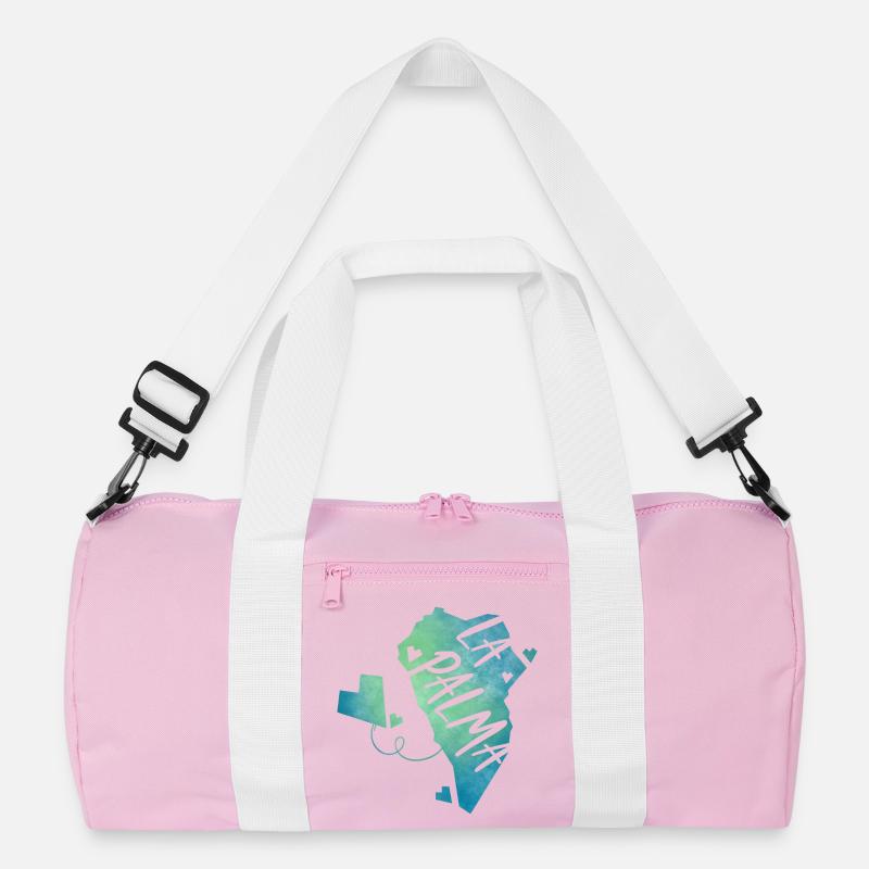 La Palma - Recycelte Duffel Bag - Rosa/Weiß