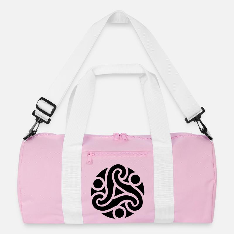 Keltisches Schutzsymbol (schwarz) Recycelte Duffel Bag