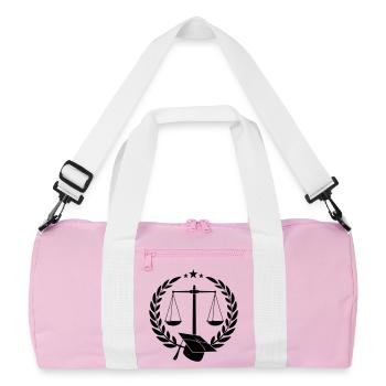 Schuppen gerade im Lorbeerkranz - Recycelte Duffel Bag - Rosa/Weiß - Vorne