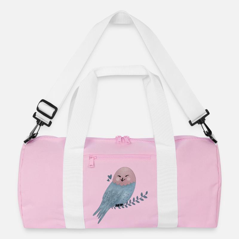 Schneeeule Illustration Recycelte Duffel Bag